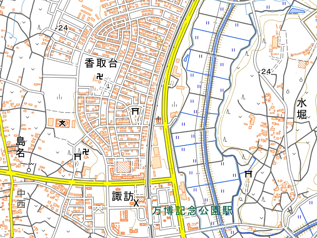 測量技術センターの地図